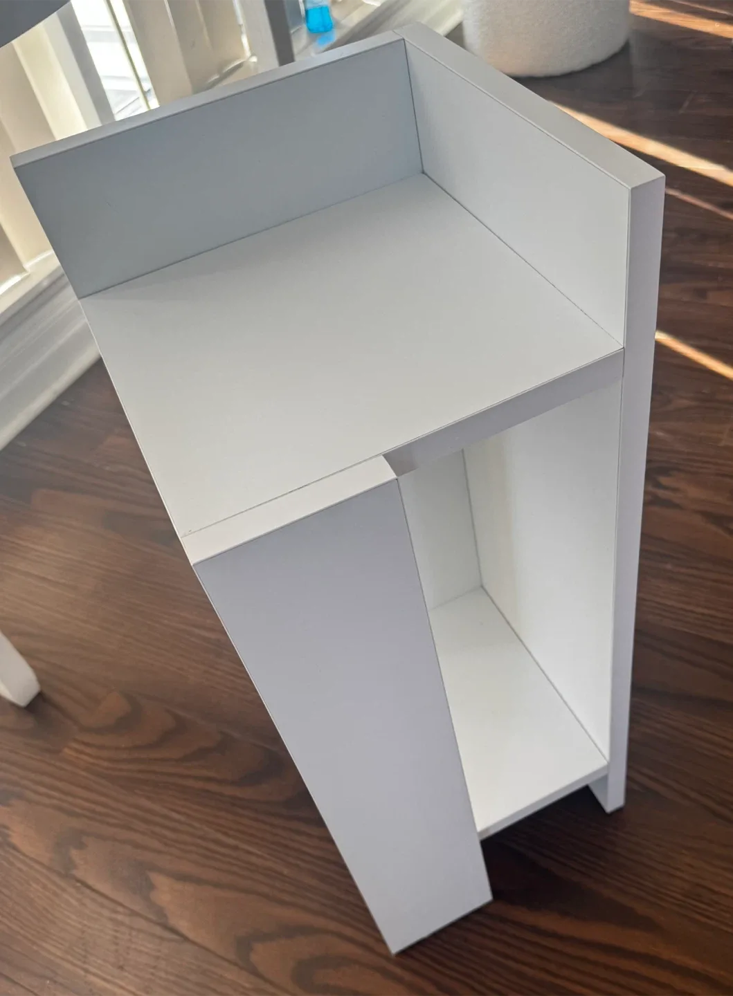 White Side Table with Shelf( 2 pieces) image indicator(2)