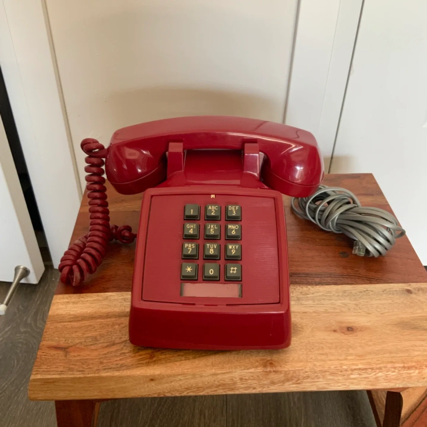 Vintage Red Push Button Phone