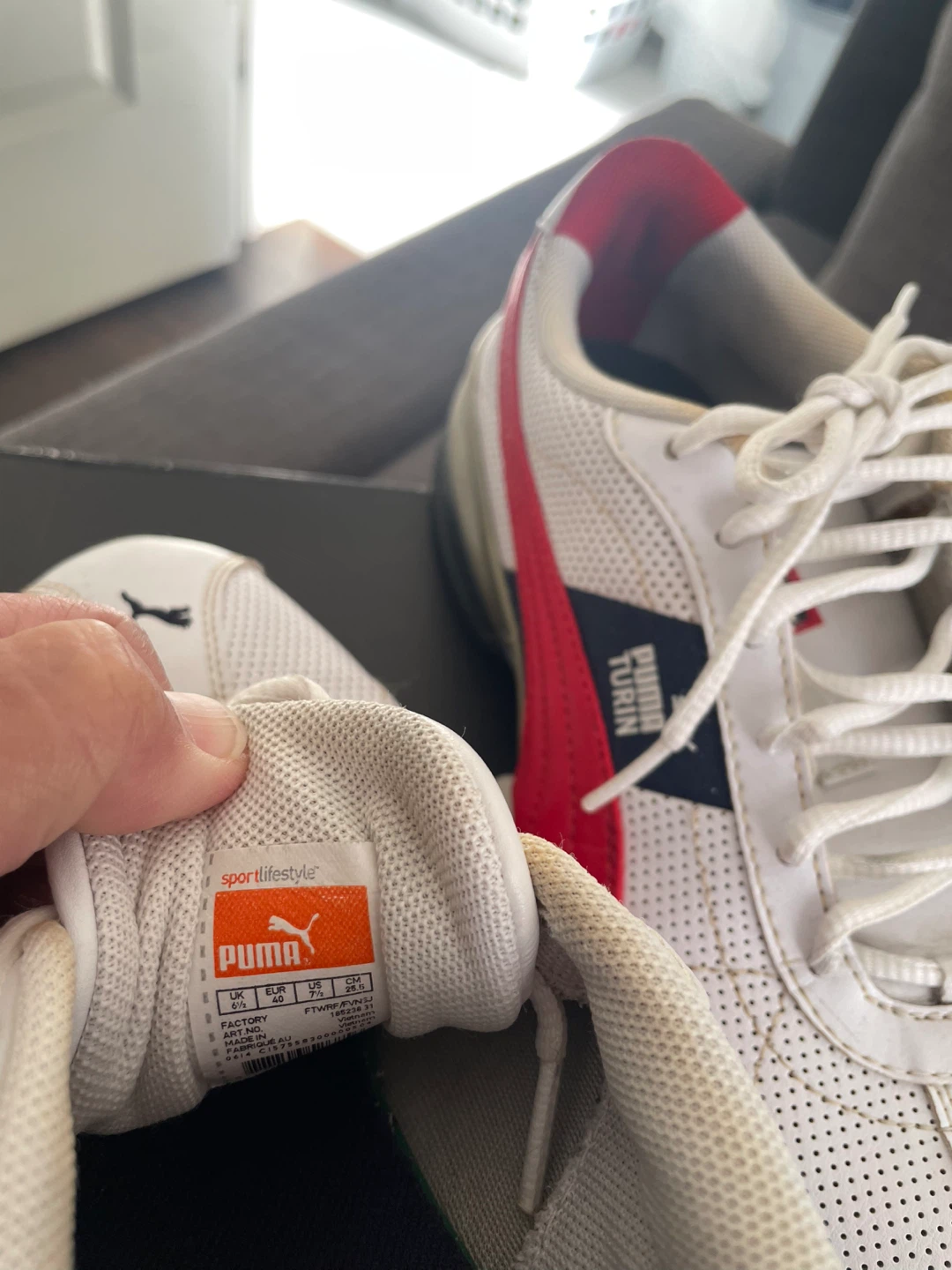Puma Turin Sneakers - White, Red, & Blue - photo 5