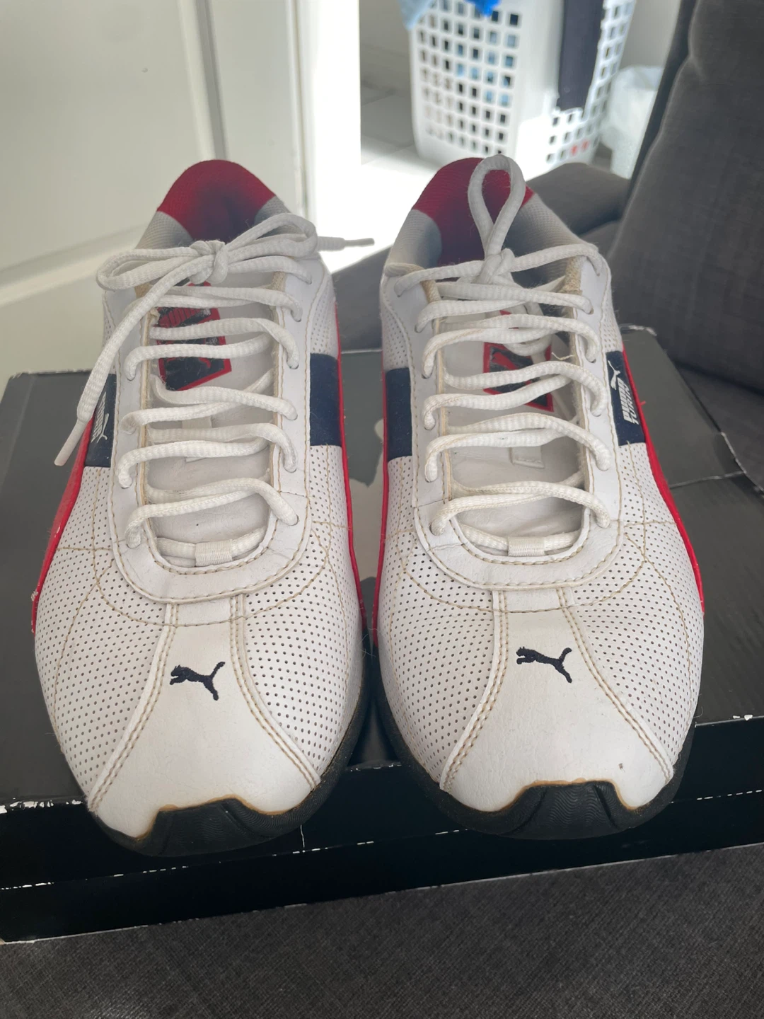 Puma Turin Sneakers - White, Red, & Blue - photo 3