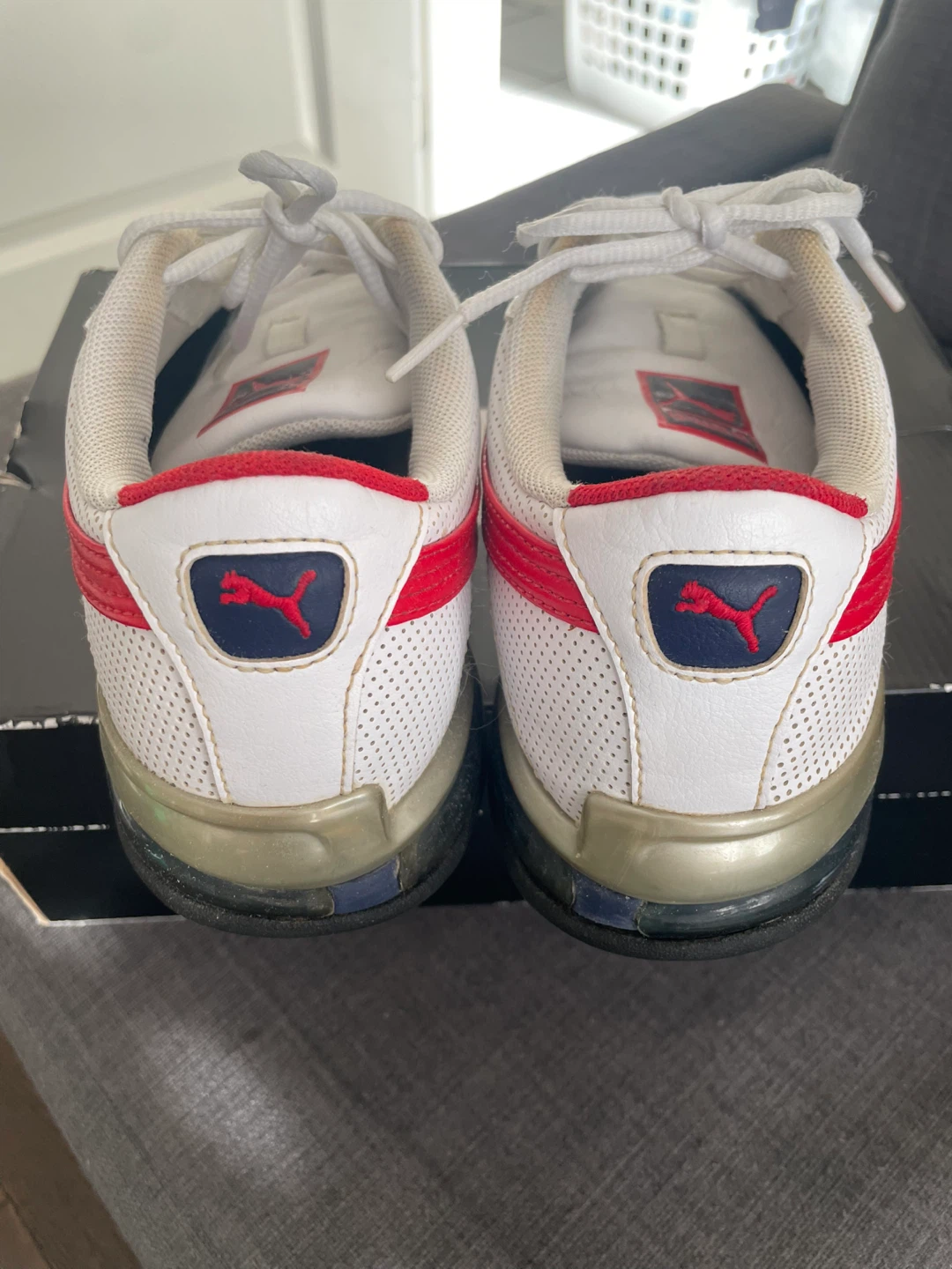 Puma Turin Sneakers - White, Red, & Blue - photo 2