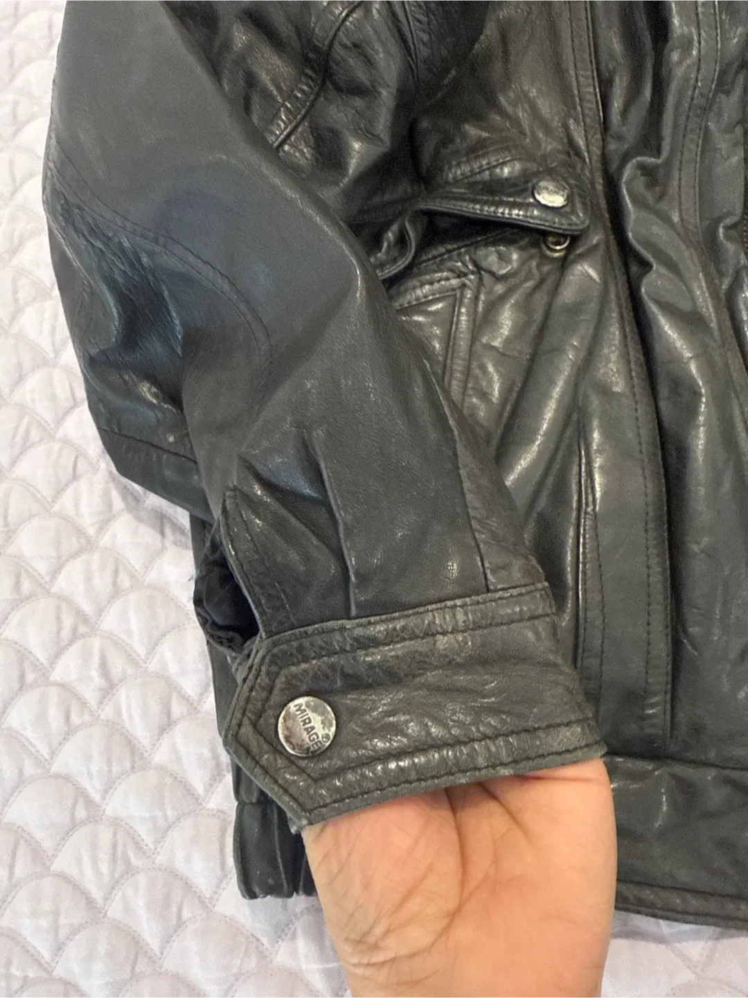 Mirage Black Leather Jacket image indicator(3)