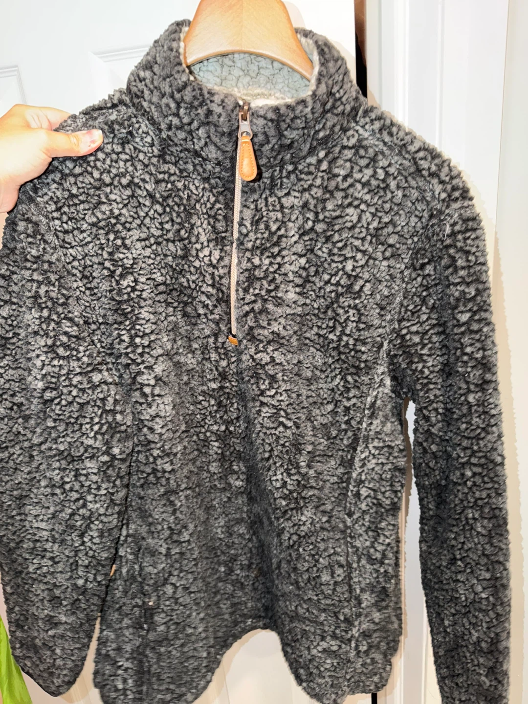 Grey Sherpa Pullover - Size Large