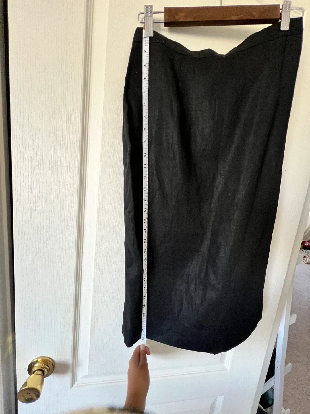 Black Linen Blend Skirt - Size 10 image indicator(5)