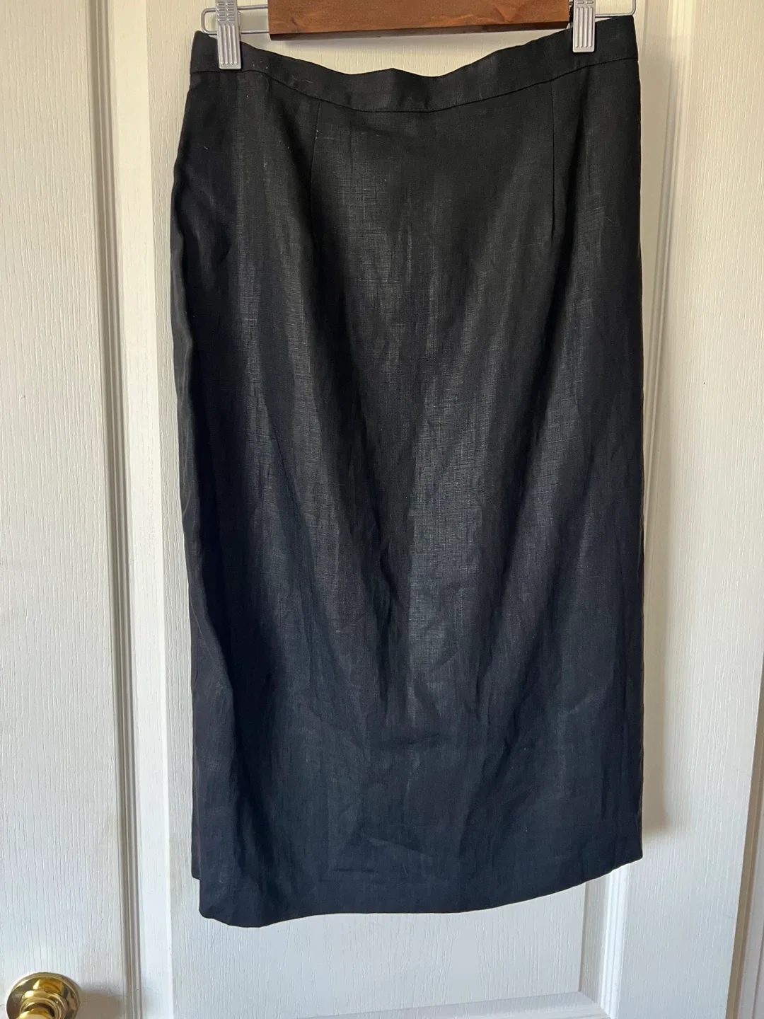 Black Linen Blend Skirt - Size 10 thumbnail