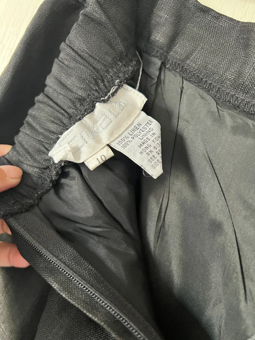 Black Linen Blend Skirt - Size 10 image indicator(4)