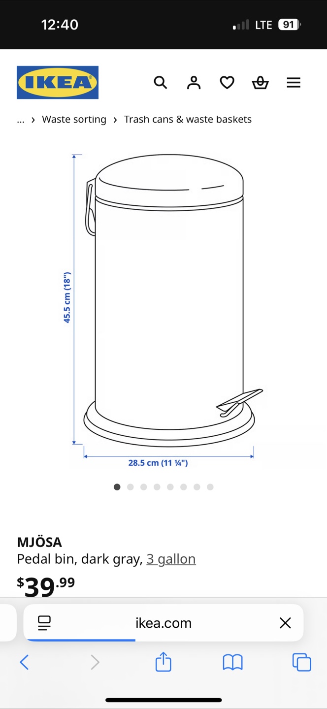 Ikea trash can - photo 3
