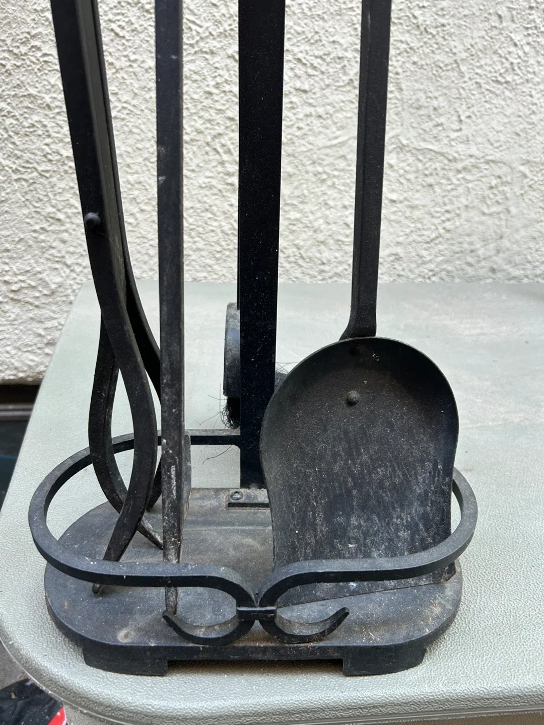 Tall set Black metal fireplace tools poker wood burning fire image indicator(9)