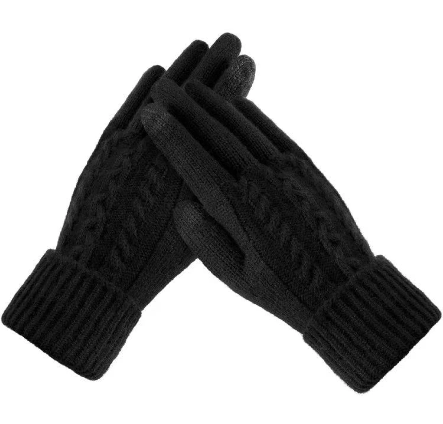 Touchscreen Winter Gloves - Black, One Size
