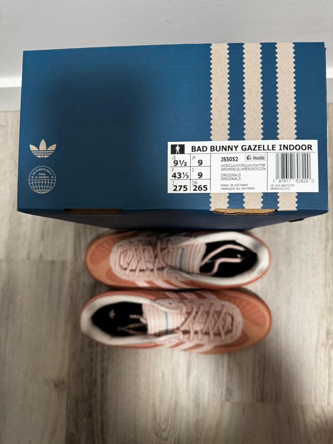 Adidas x Bad Bunny Gazelle Indoor Shoes - Size 9.5