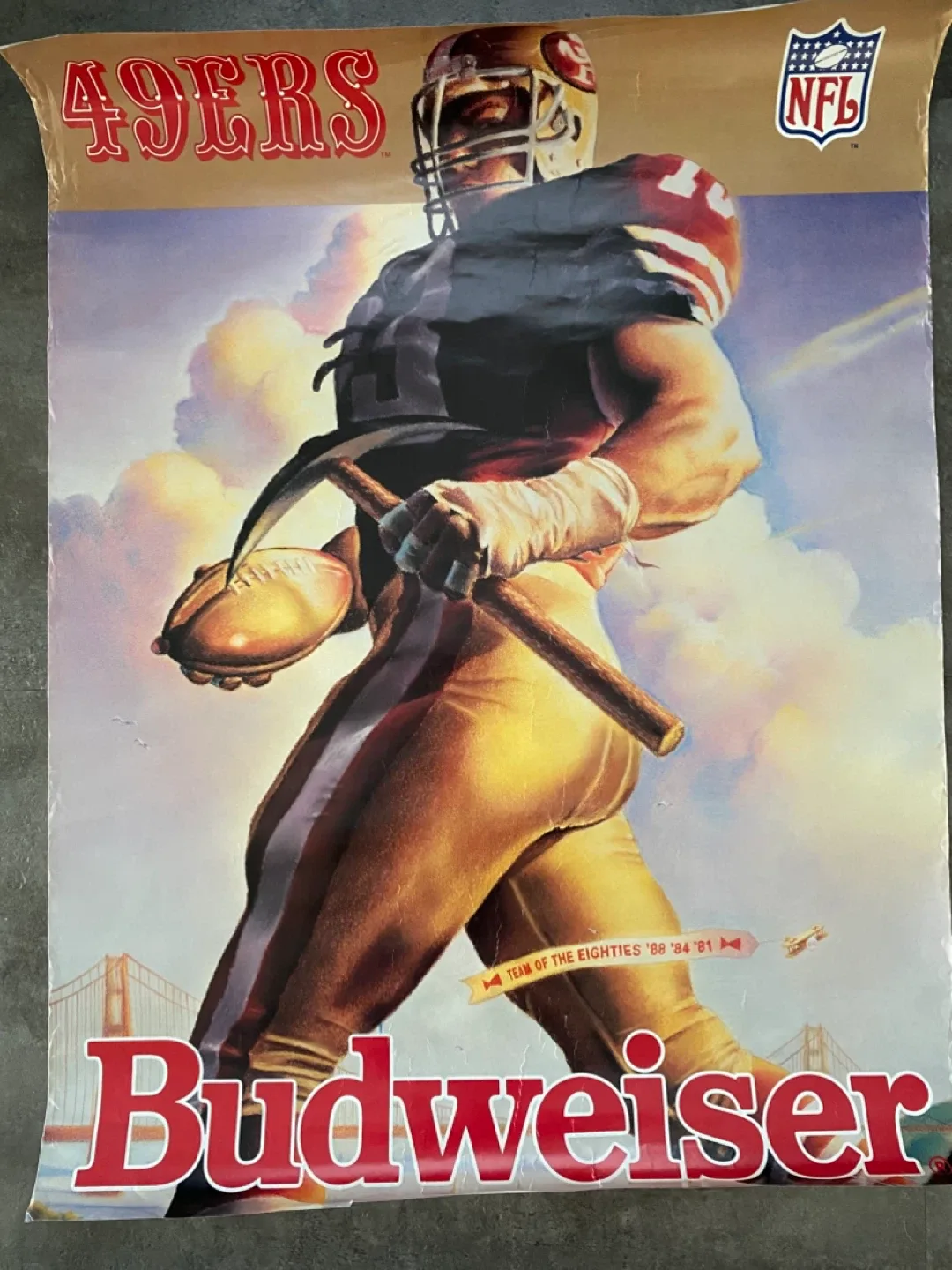 Set of Three 1980-1990’s NFL Football Budweiser Posters! image indicator(3)