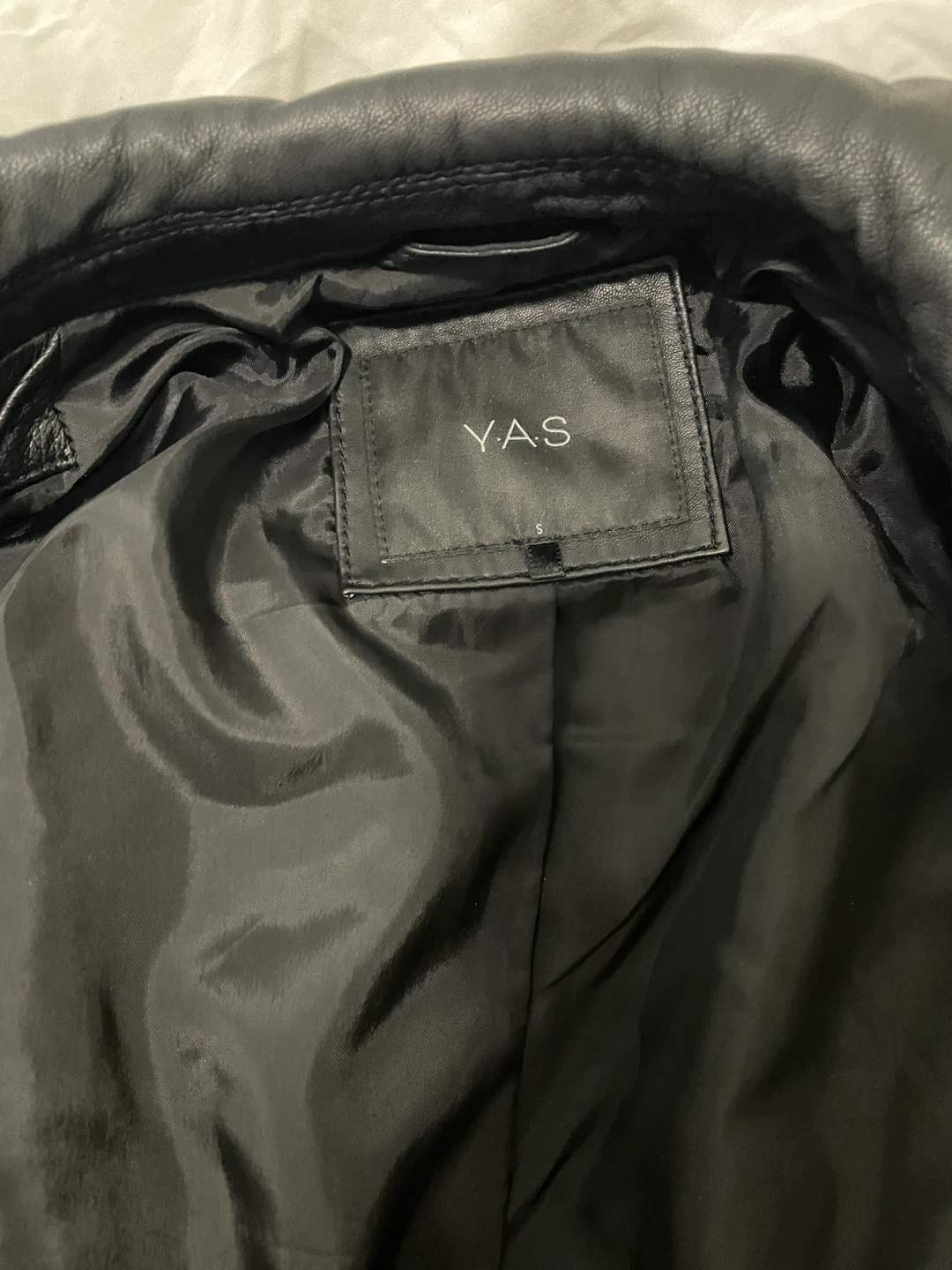 YAS Olympia Leather Jacket - Size S - photo 3