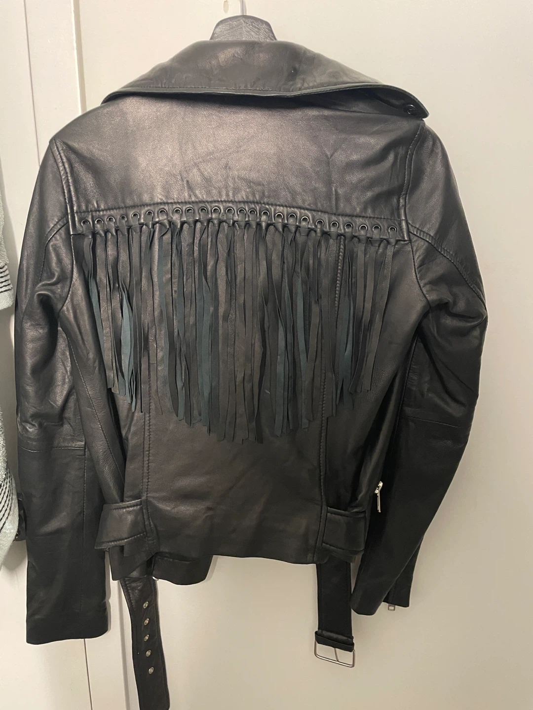 YAS Olympia Leather Jacket - Size S - photo 2