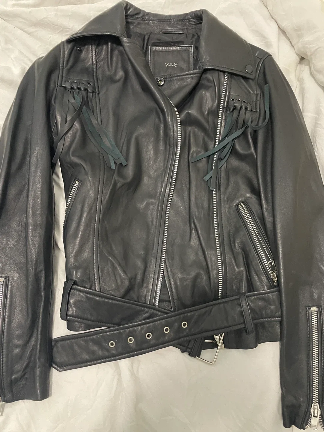YAS Olympia Leather Jacket - Size S image indicator(5)