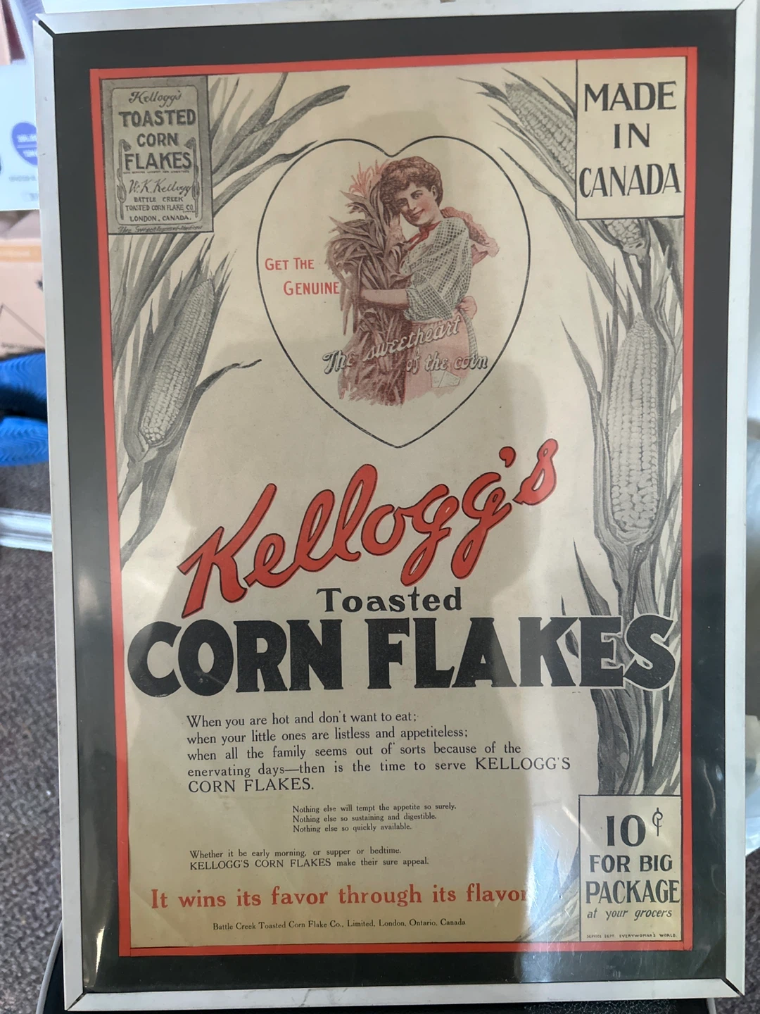 Vintage Kellogg's Toasted Corn Flakes Ad