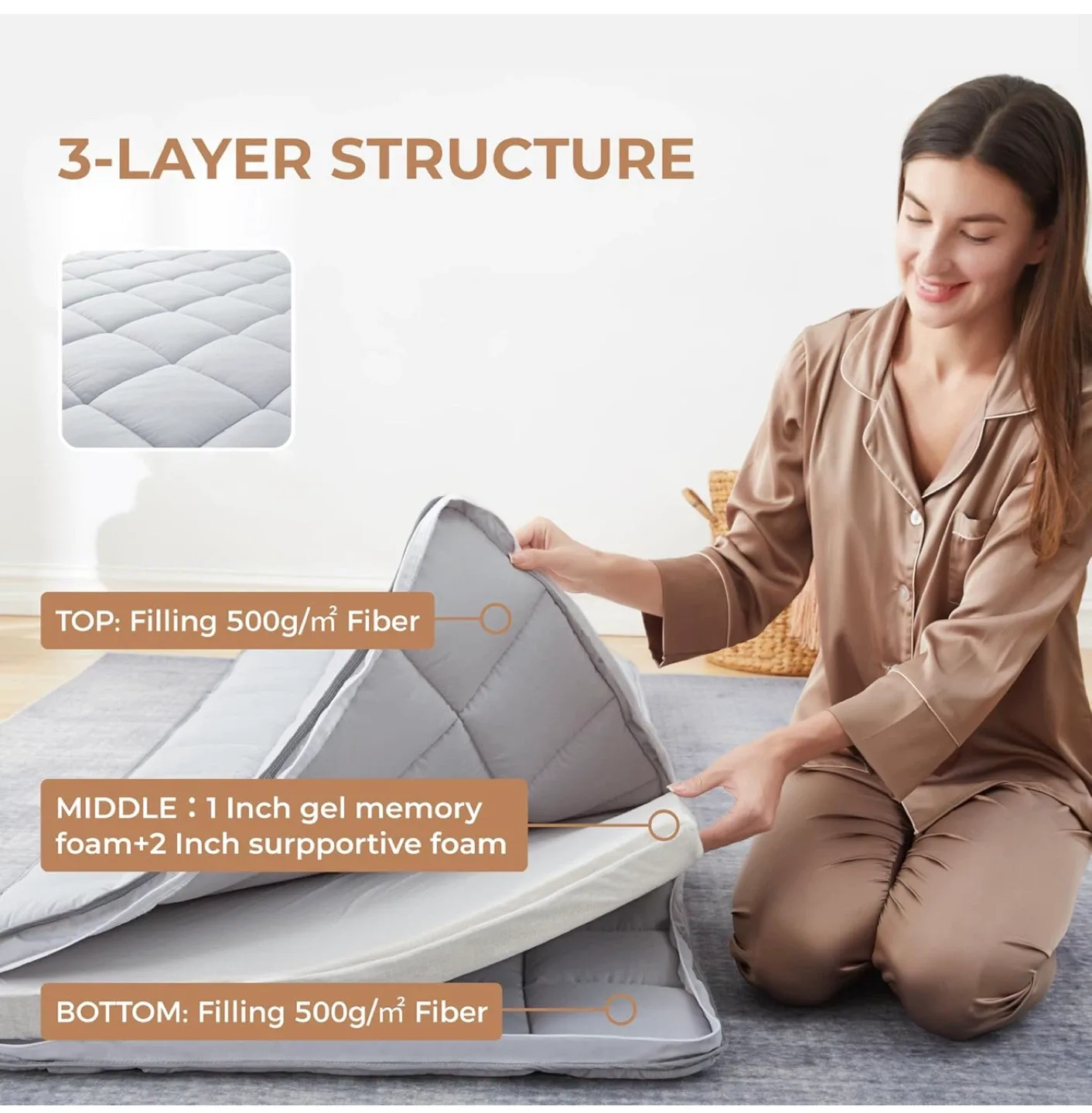 Jamdok Cot Mattress Topper - Twin image indicator(4)