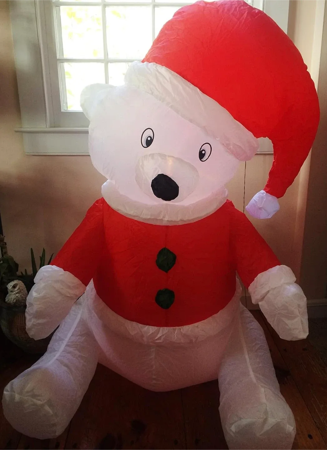 4' Self Inflating Christmas BEAR   Decoration Inflatable thumbnail