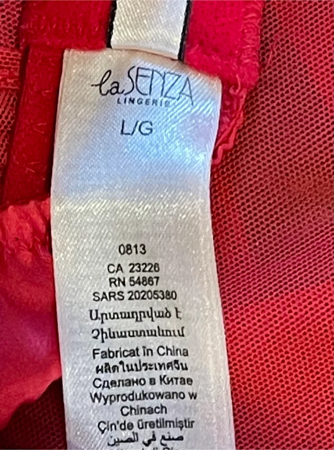 La Senza Red Babydoll Lingerie or Costume piece image indicator(9)