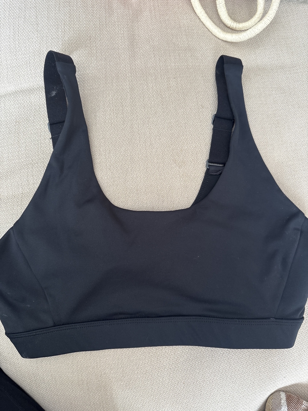 Lolë Black Sports Bra - Size Large