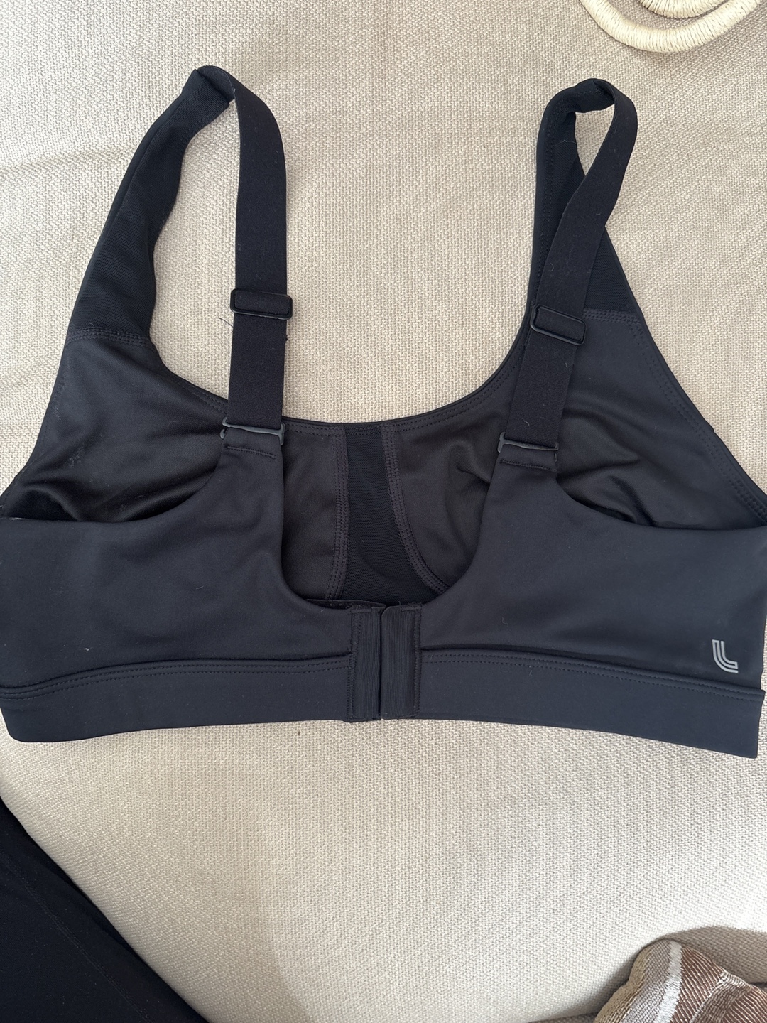 Lolë Black Sports Bra - Size Large - photo 3