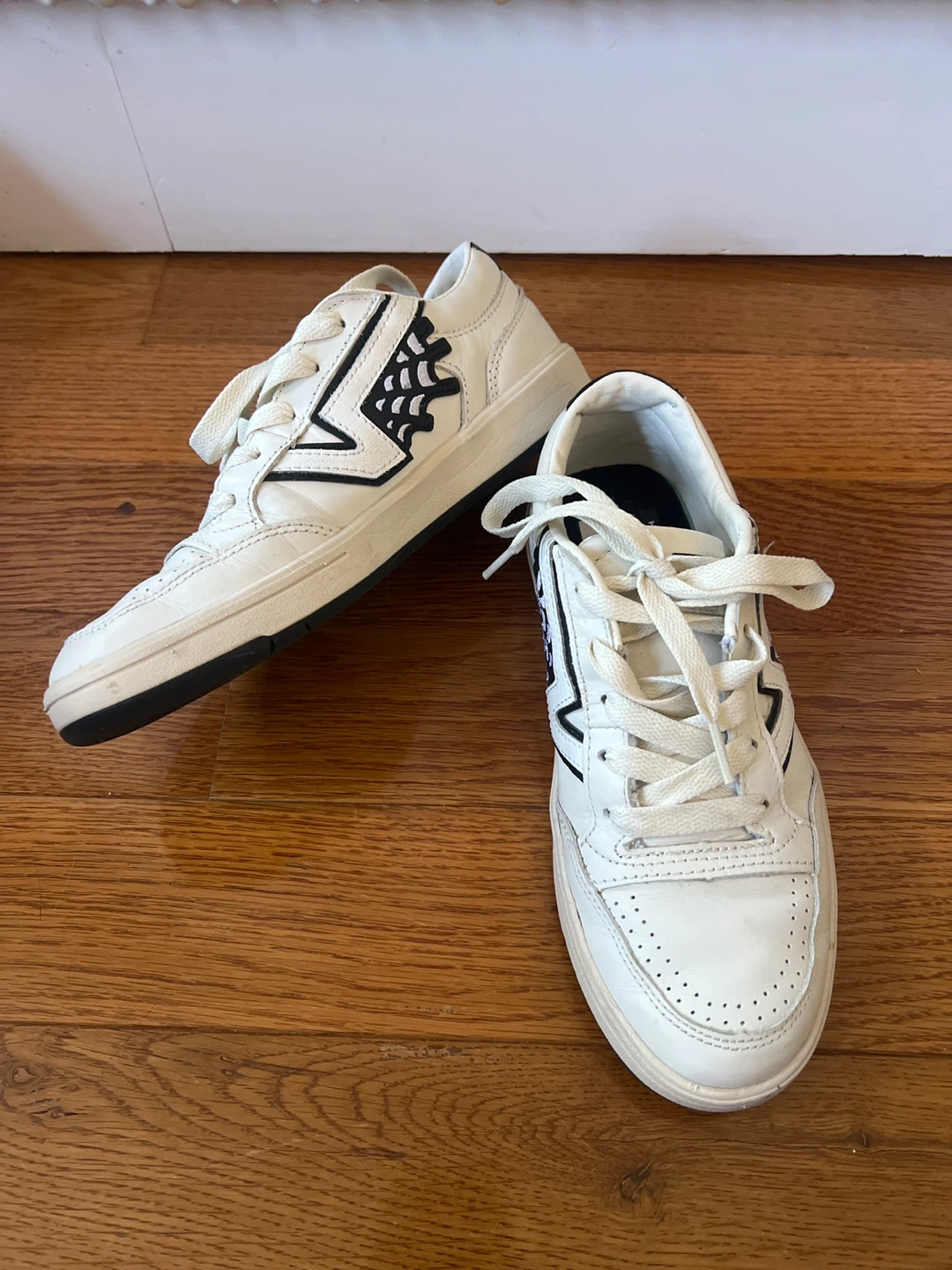 Vans White Leather Old Skool Comfy Cush Spiderweb Sneakers 🧡