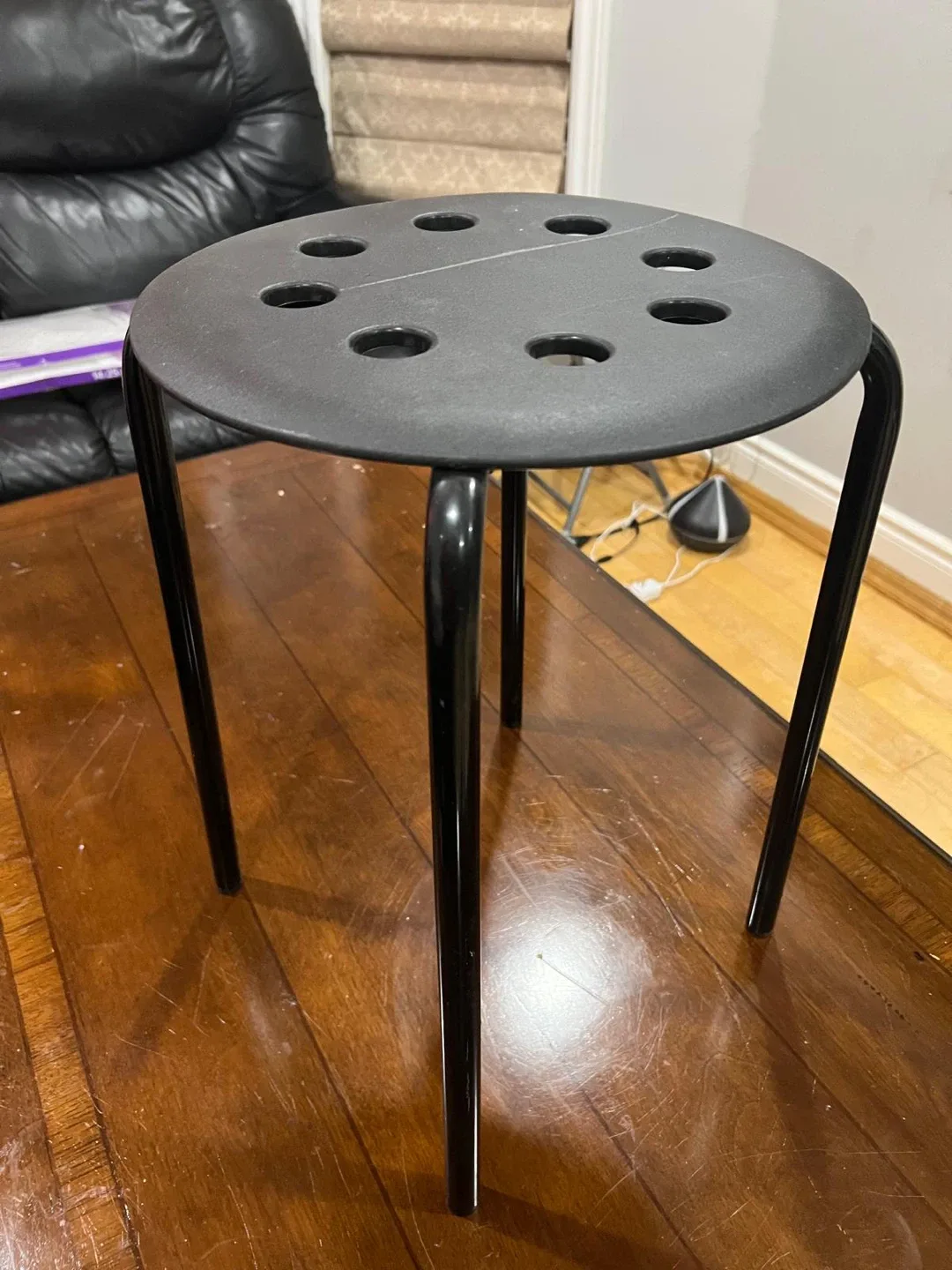 IKEA Marius Stool - Black thumbnail
