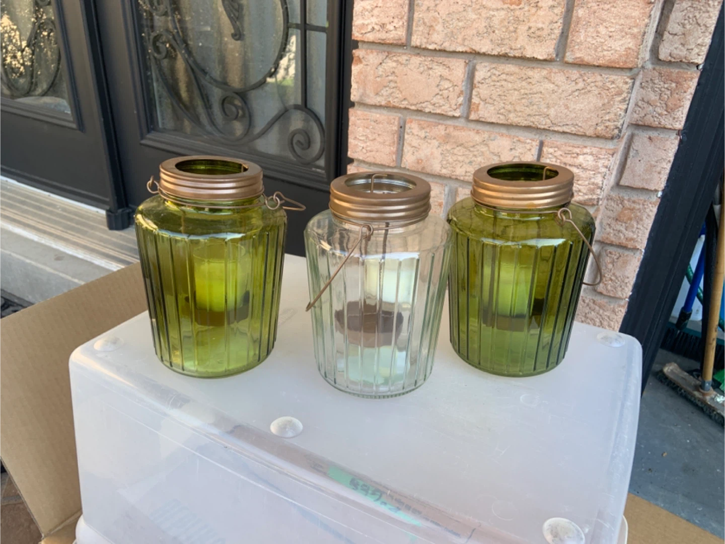 Glass Jar Lanterns - Set of 8