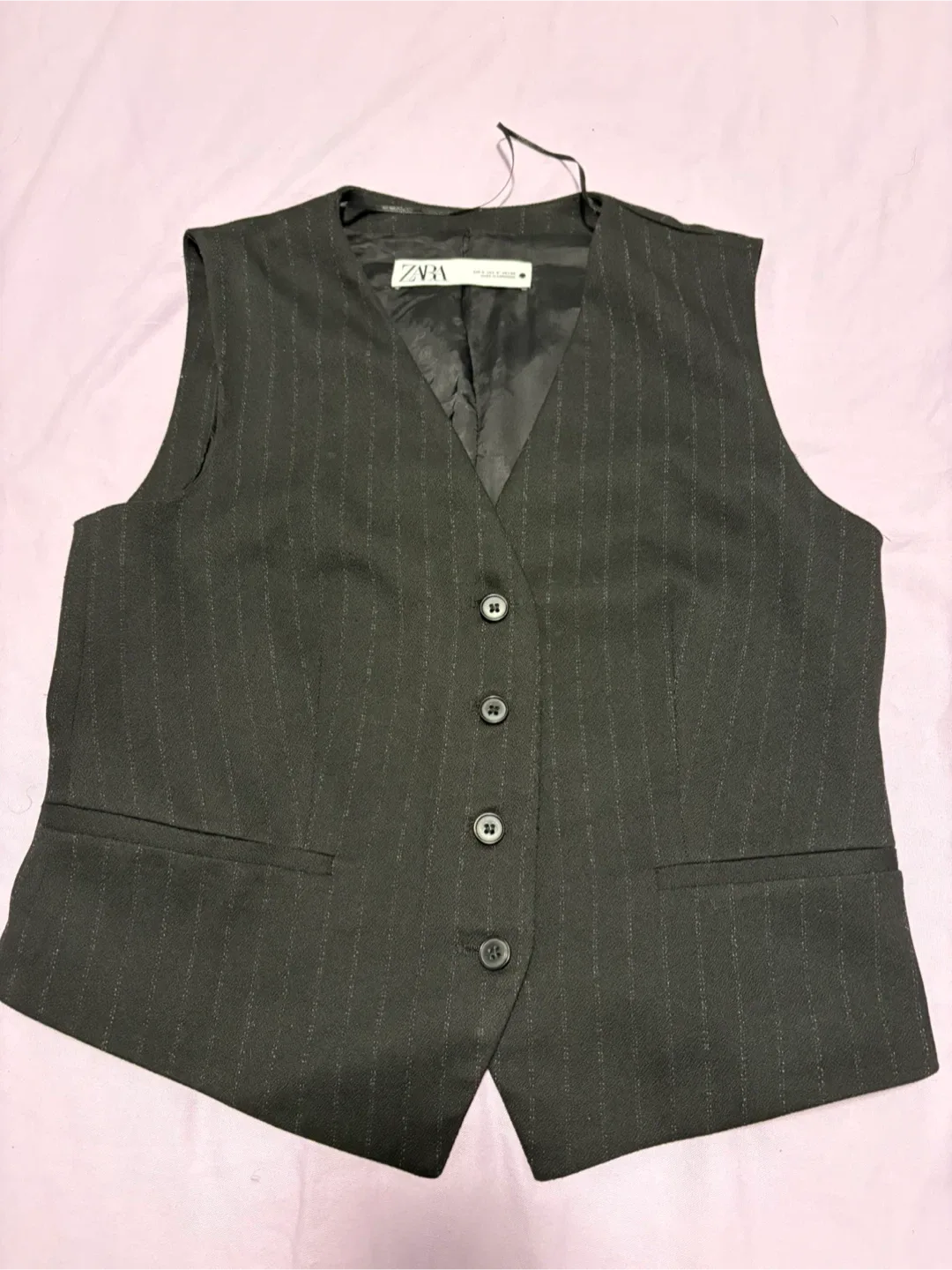 Zara Pinstripe Vest - Size S thumbnail