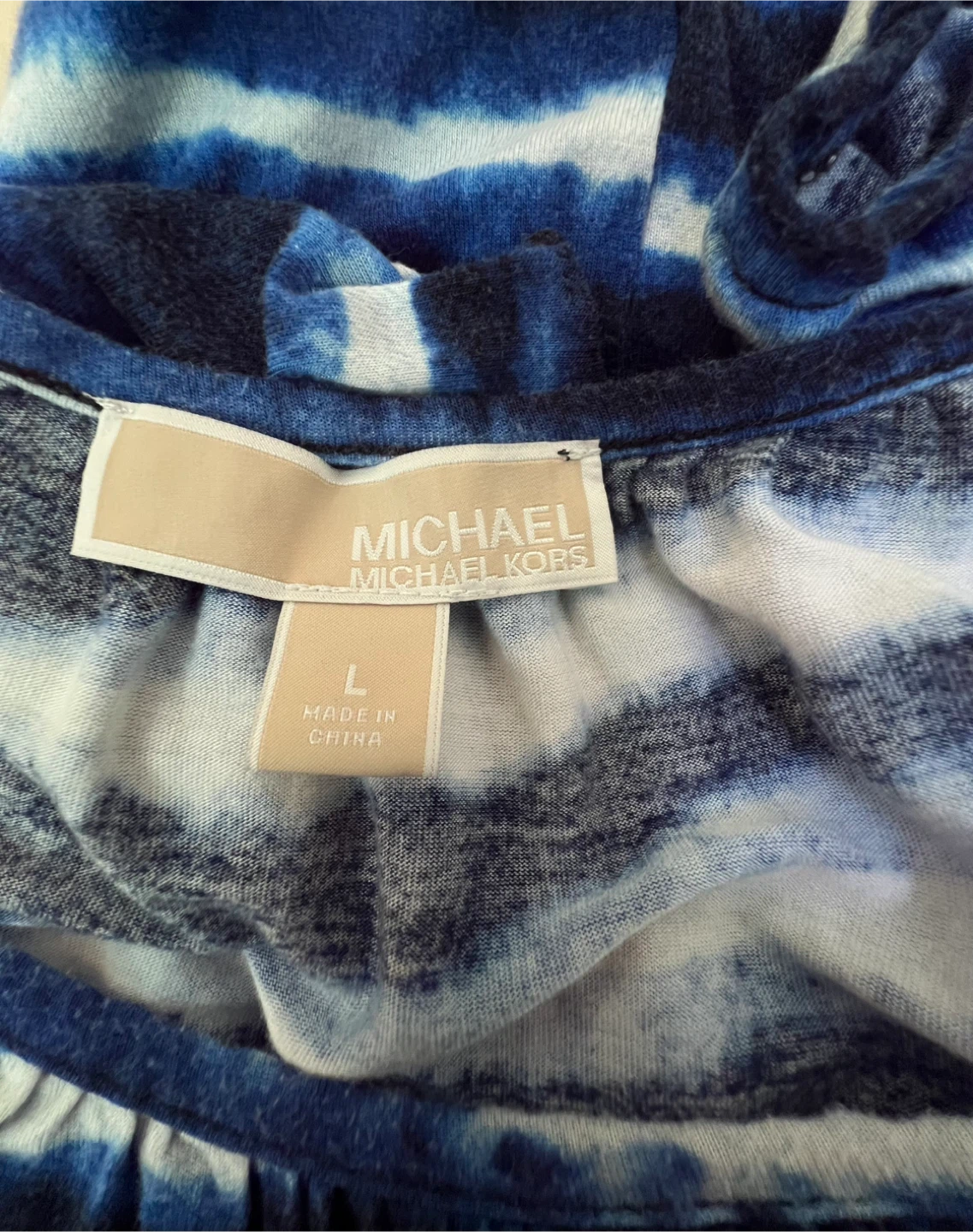 Michael Kors women's top featuring a blue and white tie-dye. 🧡 - photo 3
