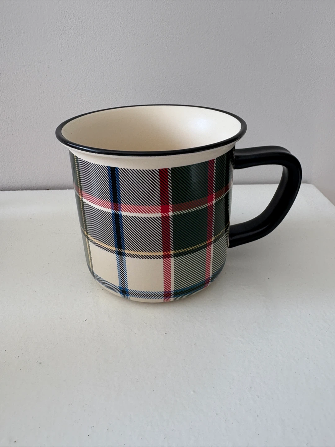 Indigo Plaid Mug