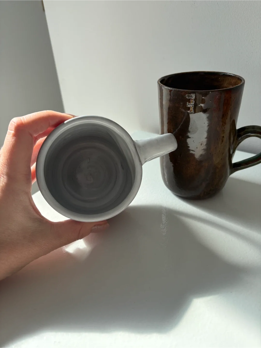 Handmade Brown Glazed Ceramic Mugs image indicator(2)