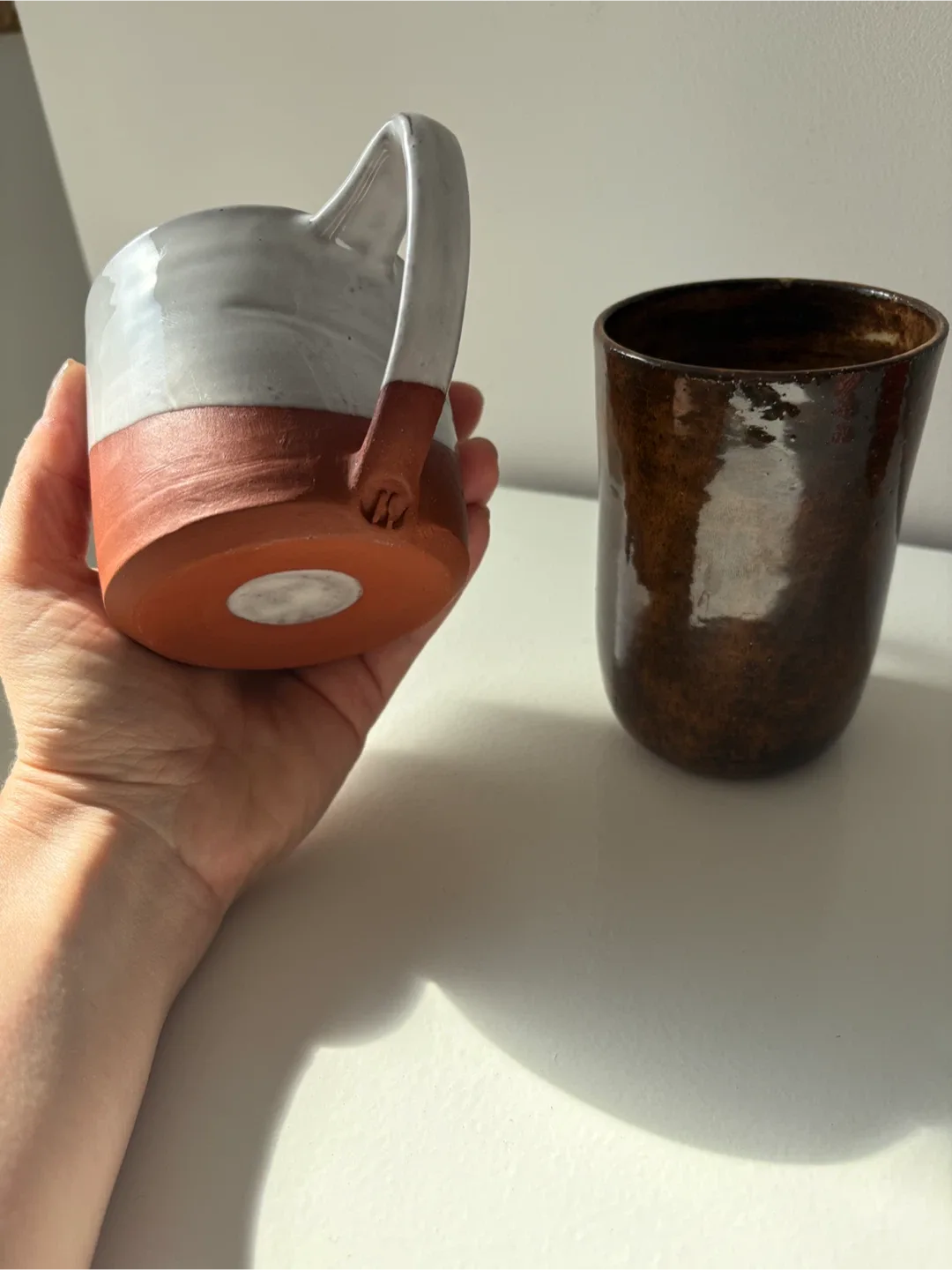 Handmade Brown Glazed Ceramic Mugs image indicator(5)