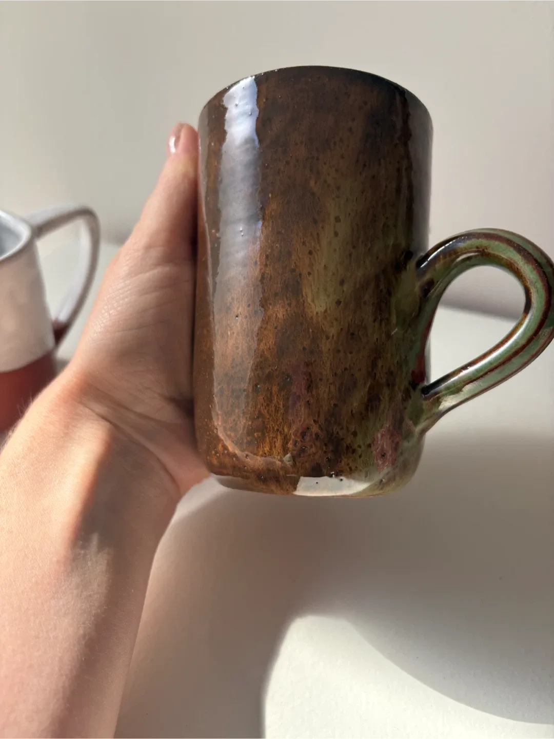 Handmade Brown Glazed Ceramic Mugs image indicator(4)