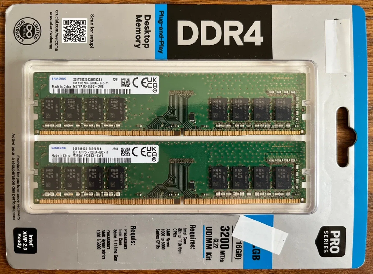 Samsung 16GB (2x8GB) DDR4 3200MHz UDIMM Kit for desktop thumbnail