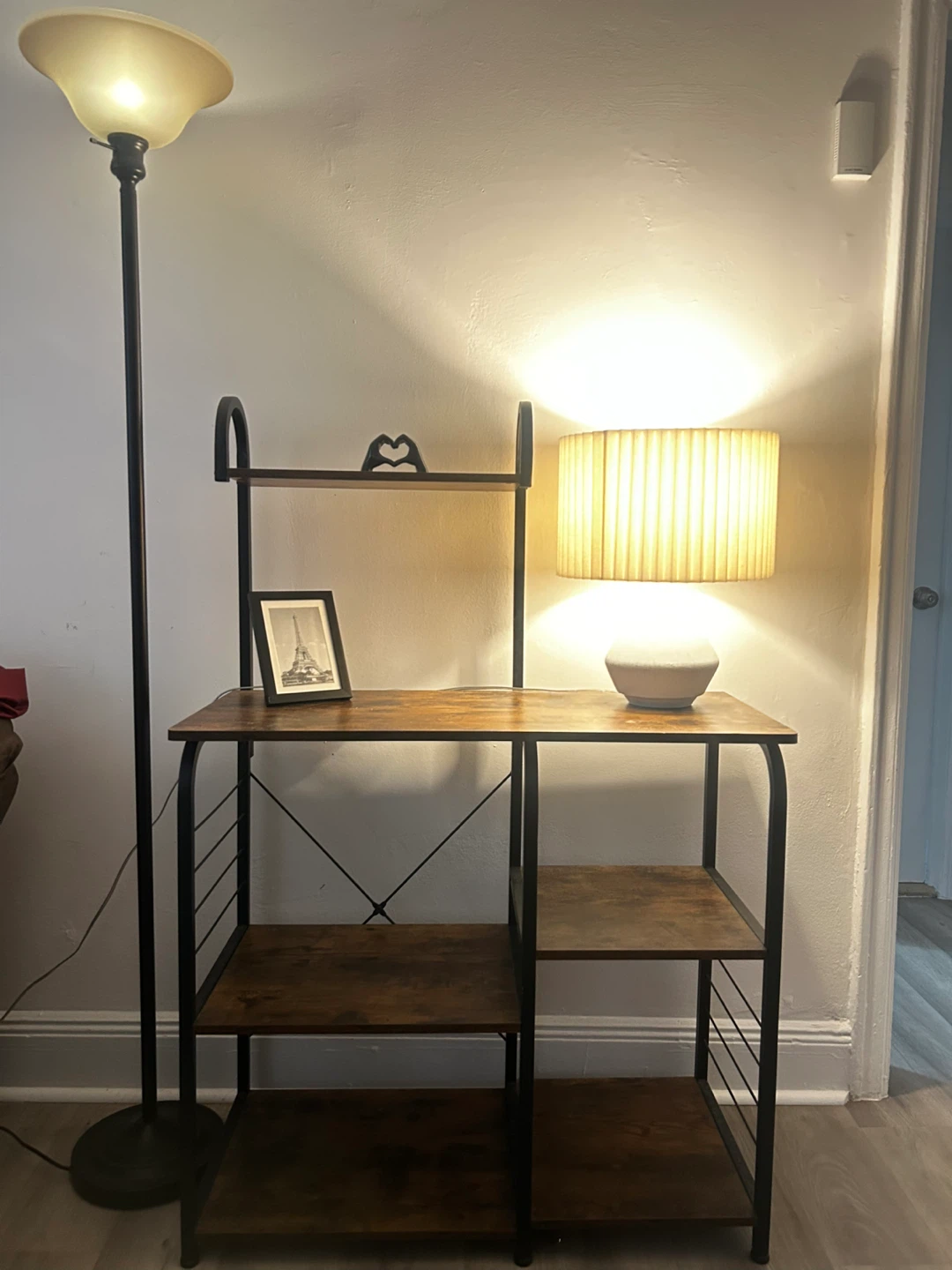 Baker's Rack + lamp & floor lamp Deal