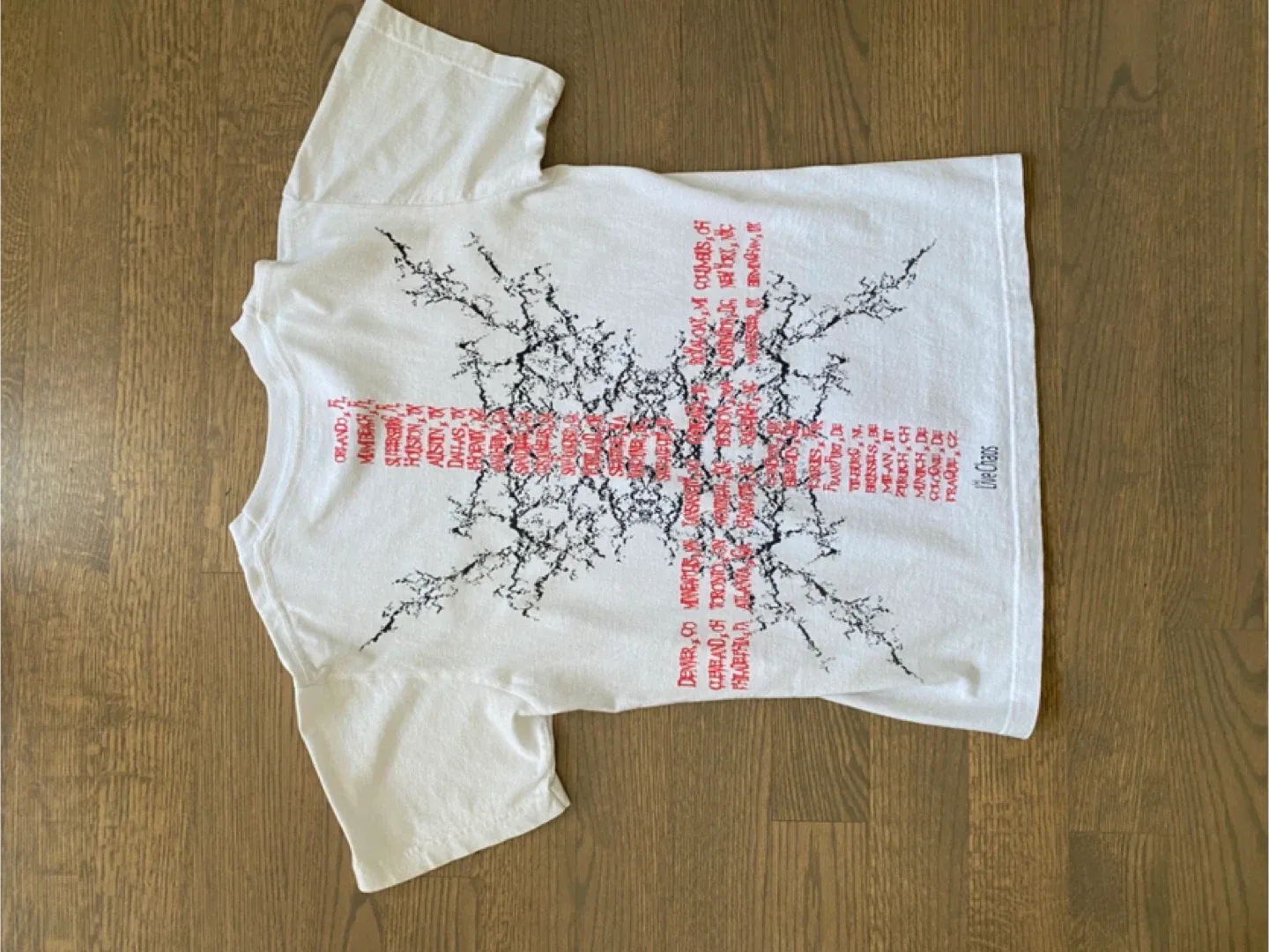 AGREATCHAOS White Graphic T-Shirt image indicator(2)