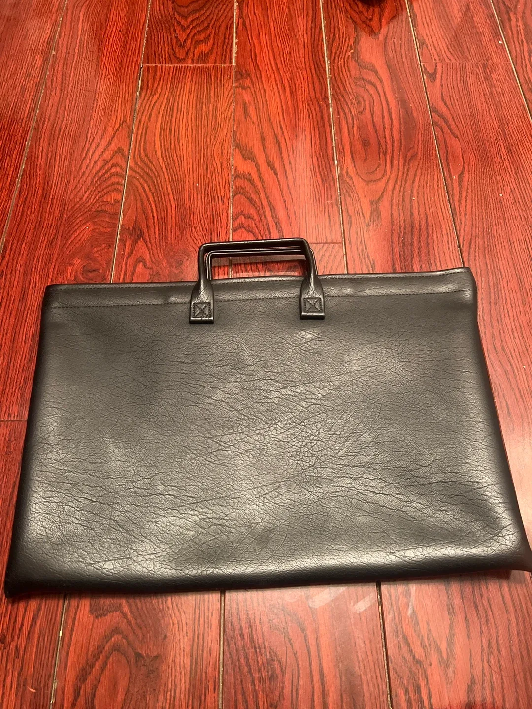 Black Leather Portfolio Bag🧡 thumbnail