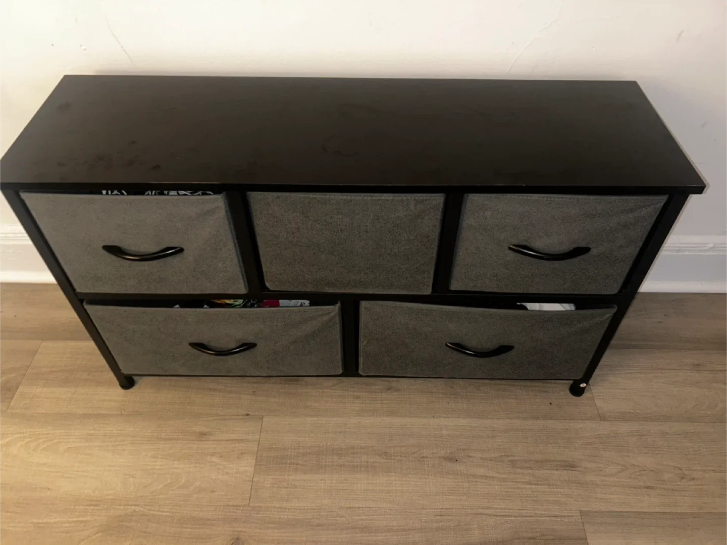 Black 5-Drawer Storage Dresser + 3 drawer image indicator(2)