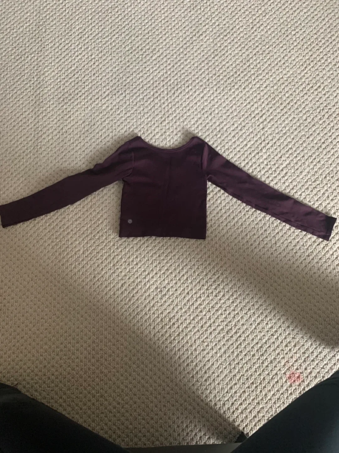 Athleta  Purple Long Sleeve crop Top image indicator(2)