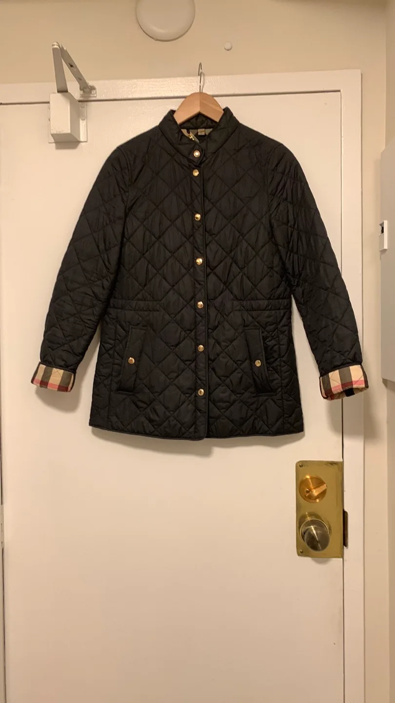 Burberry Black Quilted Jacket size extra small thumbnail