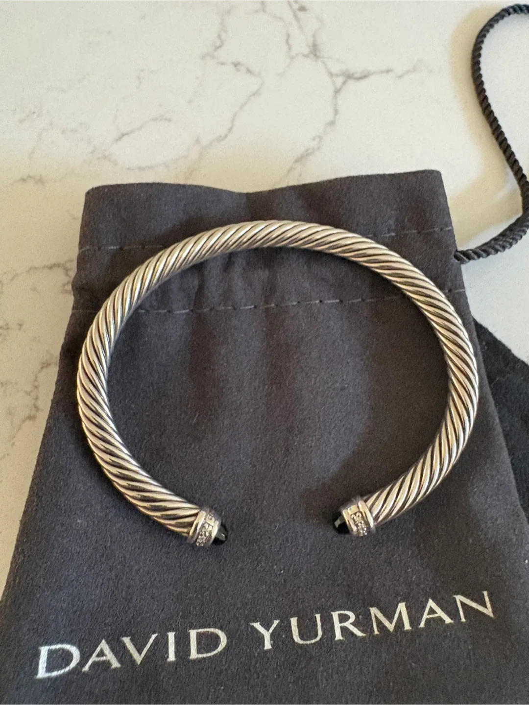 David Yurman Classic Cable * Silver with Diamonds & Black Onyx image indicator(2)