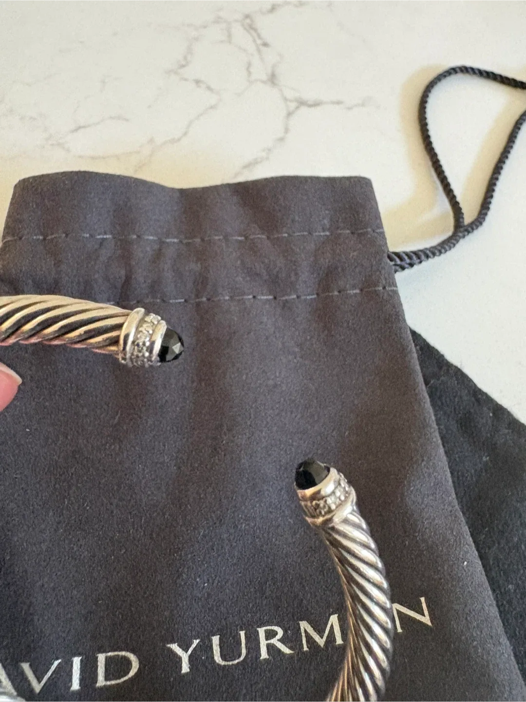 David Yurman Classic Cable * Silver with Diamonds & Black Onyx image indicator(3)