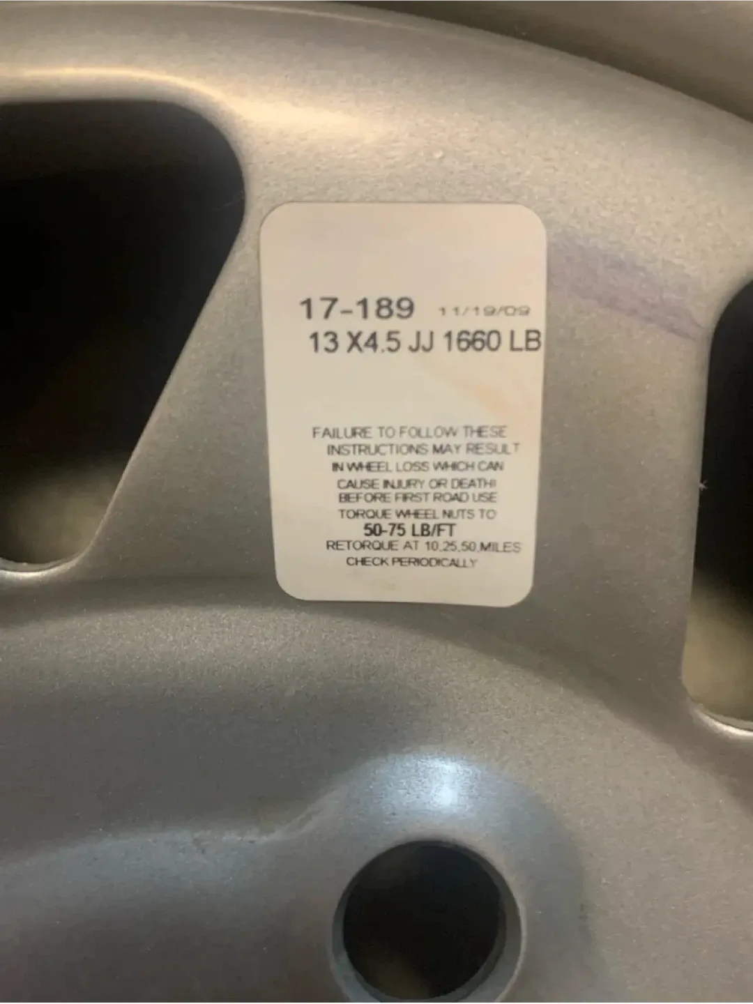 Trailer Rim 13” x 4.5” - 5 Bolt - NEW image indicator(3)