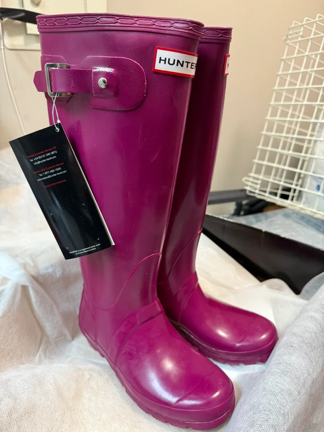 Hunter Original Tall Rain Boots - Size 4/5 - Purple image indicator(2)