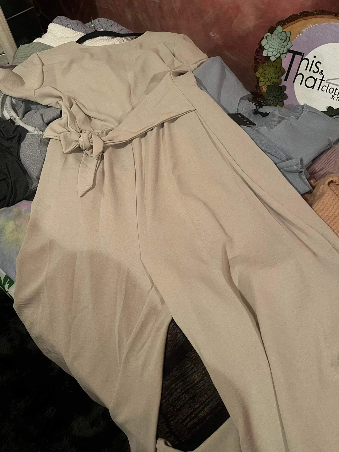 Beige Jumpsuit - Size Large image indicator(2)