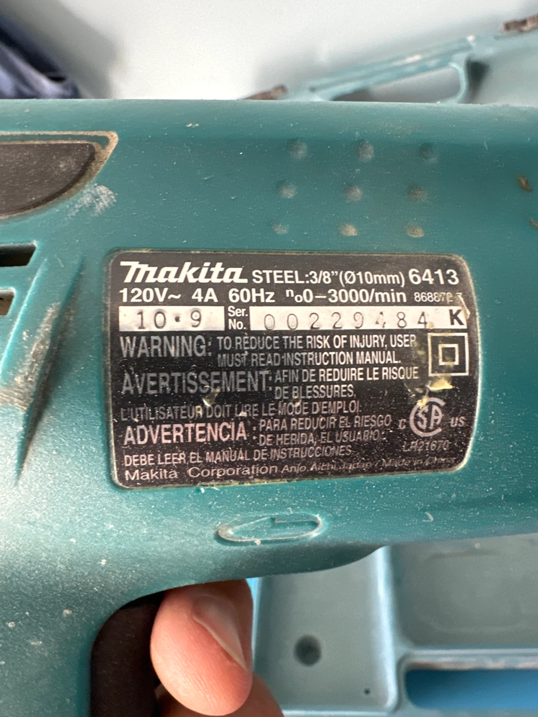 Makita 6413 Drill with Case - photo 3