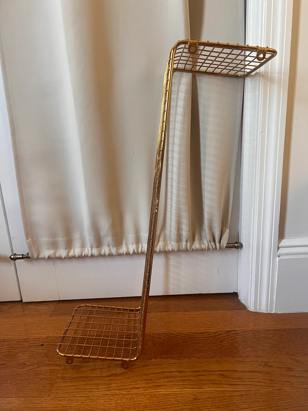 Asymmetrical Gold Metal Floating Shelf 🧡 - photo 3