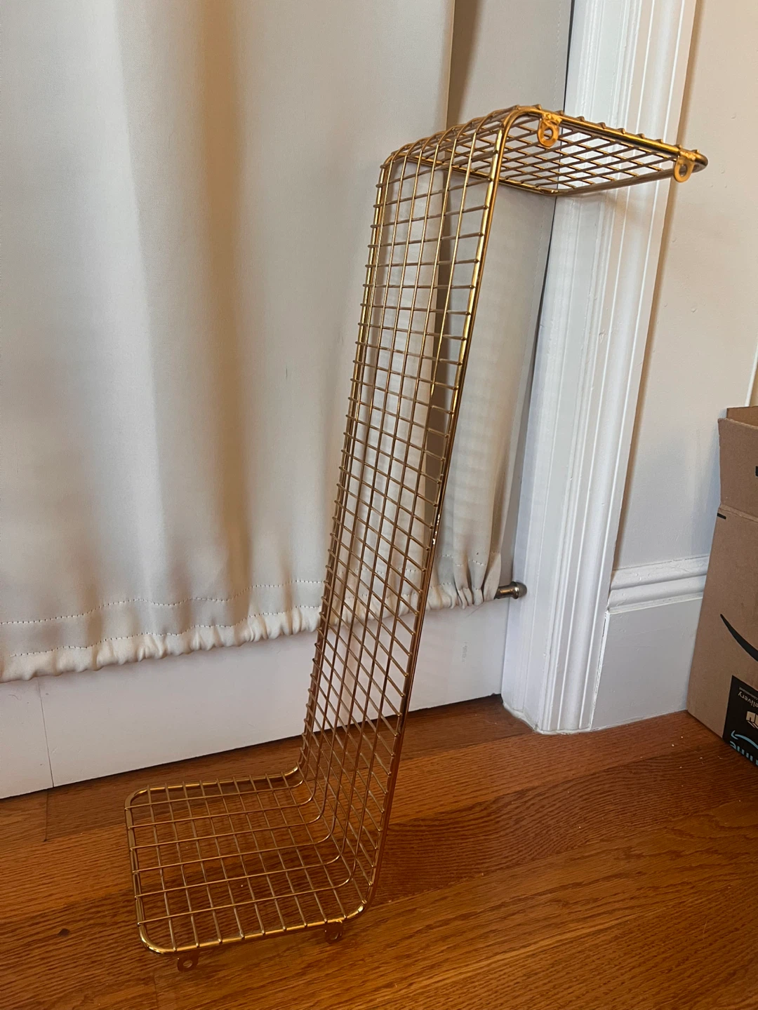 Asymmetrical Gold Metal Floating Shelf 🧡 - photo 2