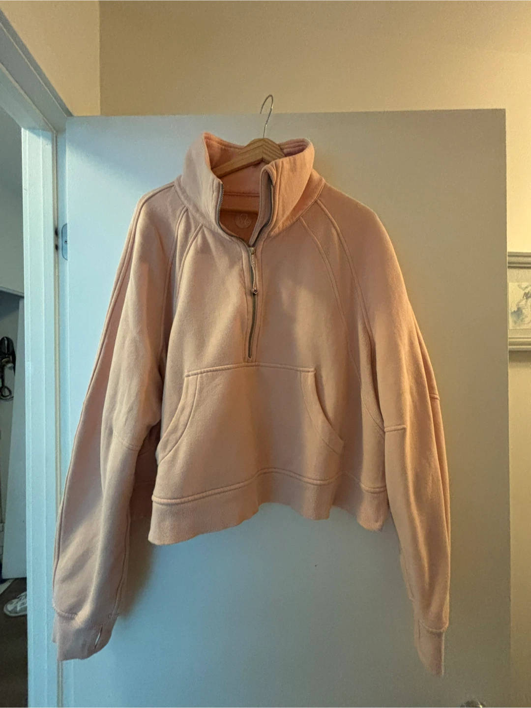 Lululemon Pink Cropped Half-Zip
