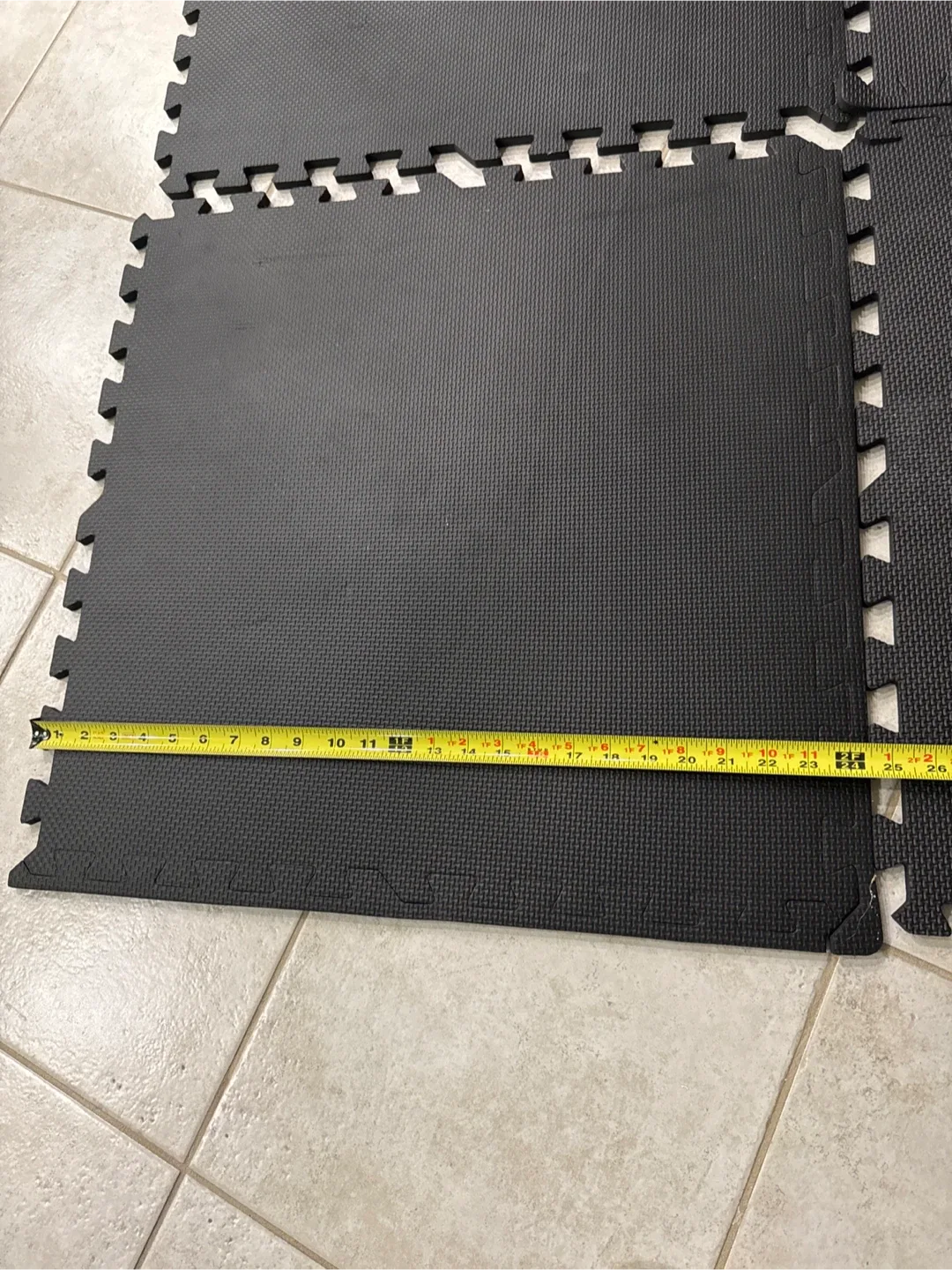 Black Foam Interlocking Floor Mats - 24x24 inches image indicator(3)